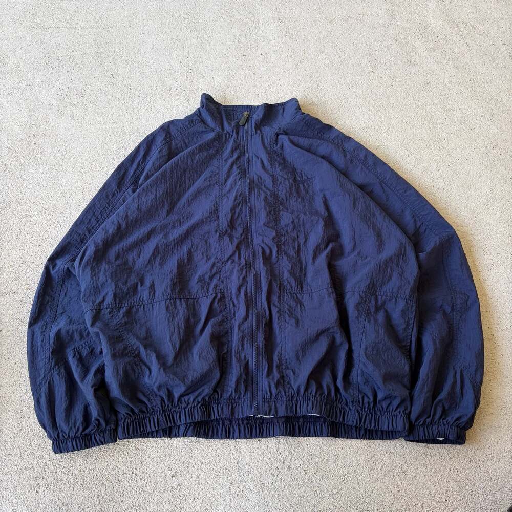 Vintage 90s Nike Blue Nylon Full Zip Windbreaker Jacket XL